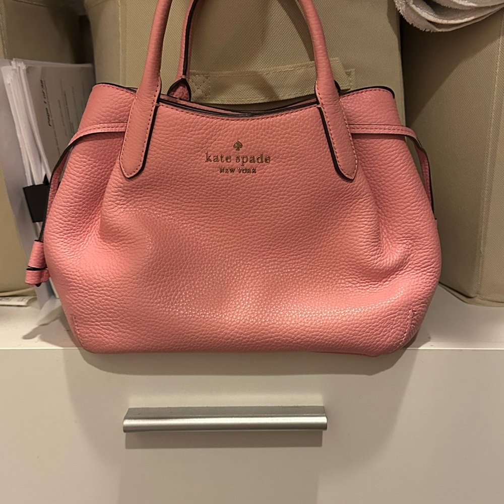 Kate Spade Pink Satchel Pebbled Leather